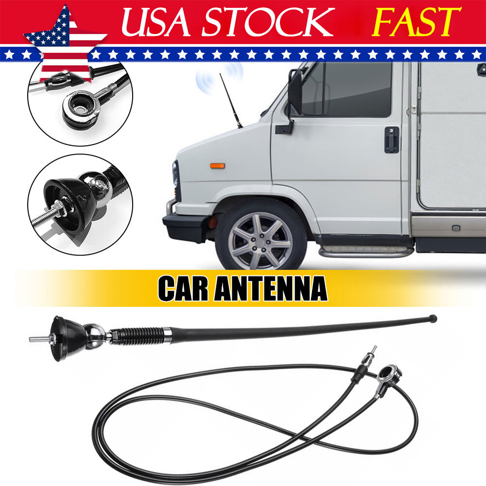 16" Universal Mount Swivel Base Car Radio AM/FM Amplified Signal Aerial Antenna