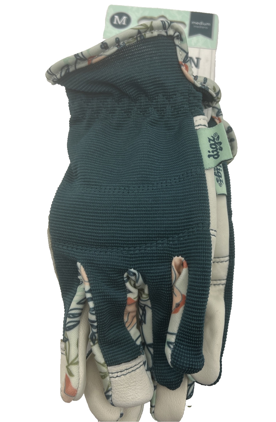 digz Goatskin Hybrid Gloves Leather Palm Garden Safety Cuff Medium NEW