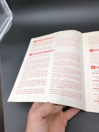 1958 Chevrolet Service Rochester Triple Two Barrel Carburetor Dealer Brochure