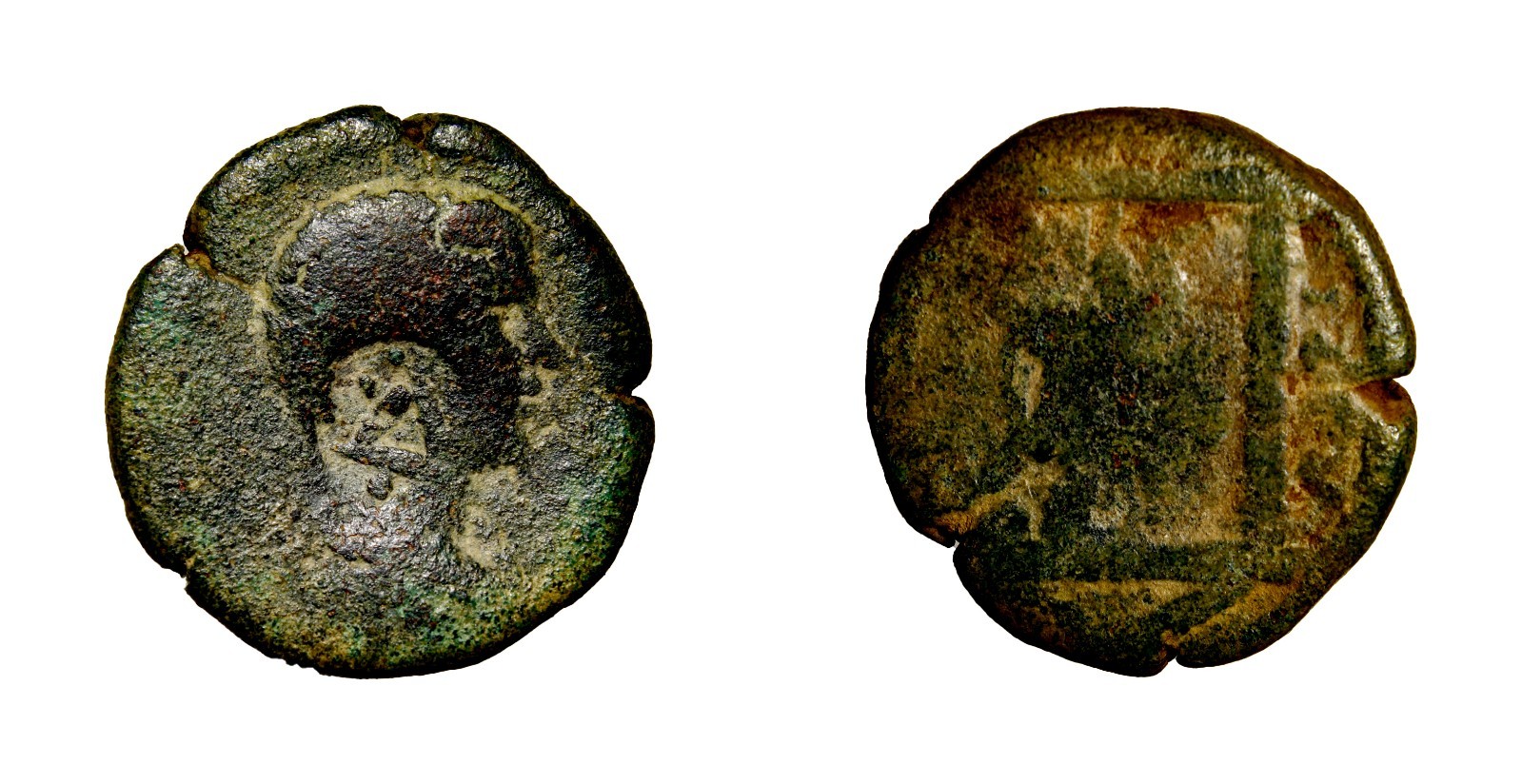 None Recorded with Countermark Petraea, Petra. Caracalla. Æ (7.24 g), AD 198