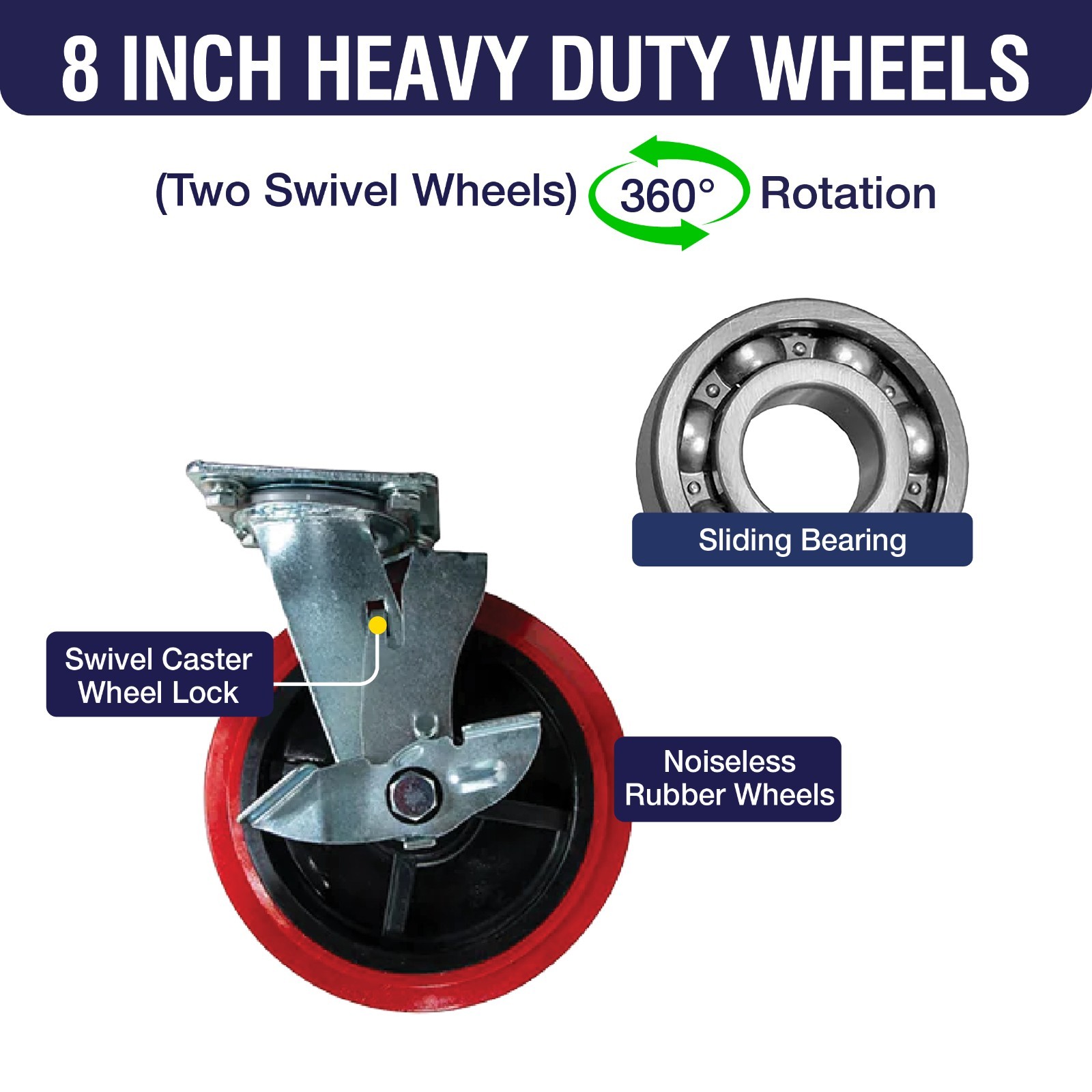 Flatbed Platform Cart Industrial Dolly Heavy Duty 60” x 30” Hand Push 3300 LB