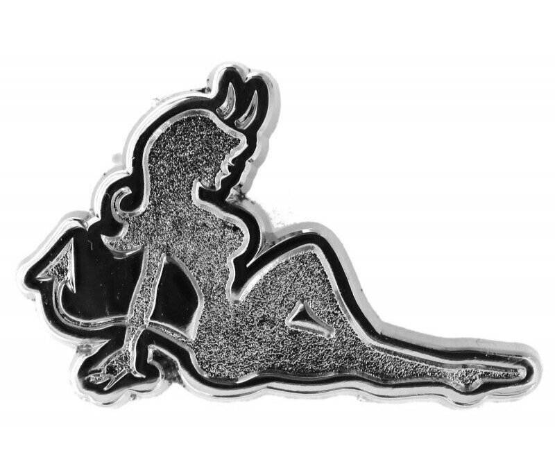 Devil Girl Pin Silver Tone Quality Jacket Vest Hat Pin