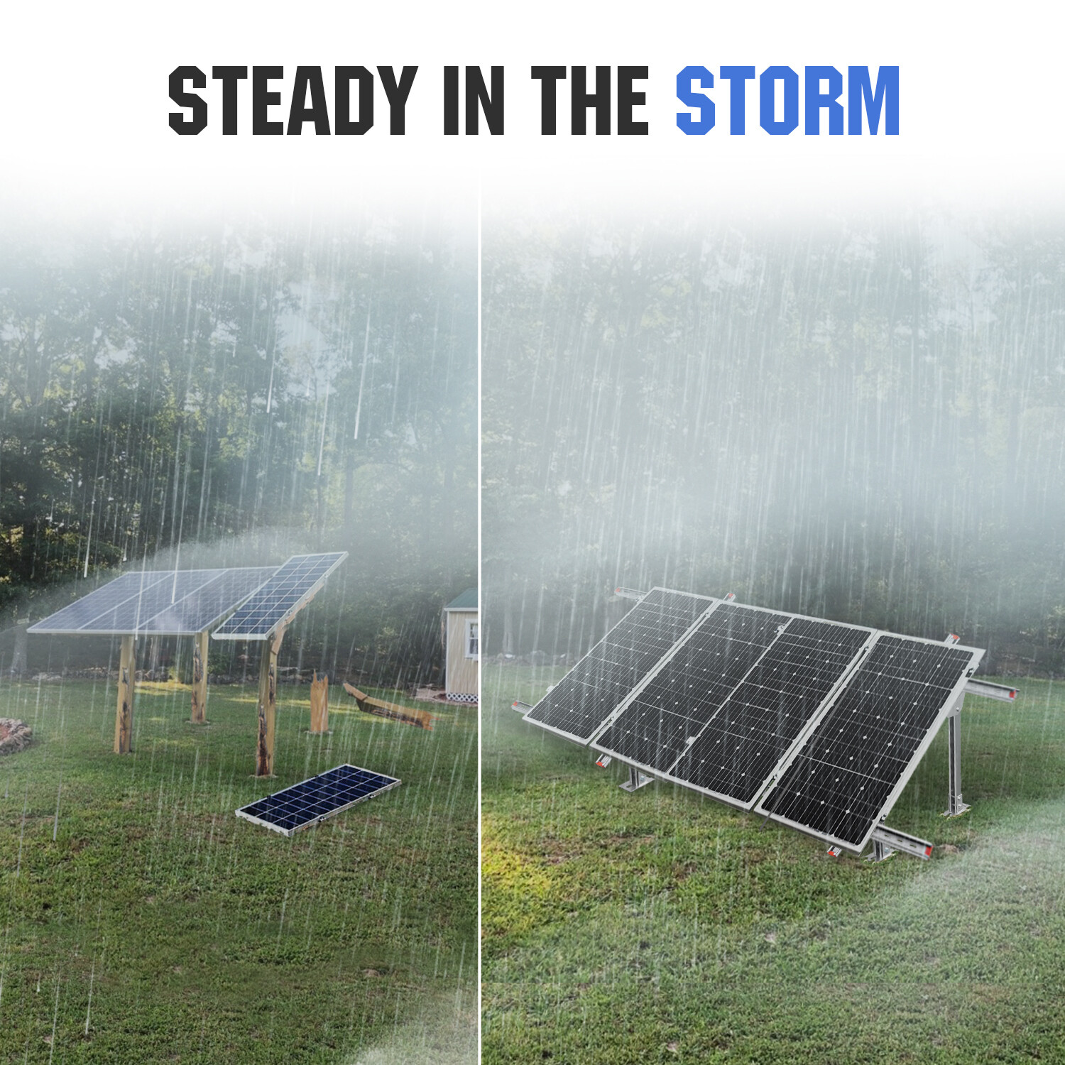 ECO-WORTHY Adjustable Solar Panel Mounting Brackets Kit System for 4PCS Panels