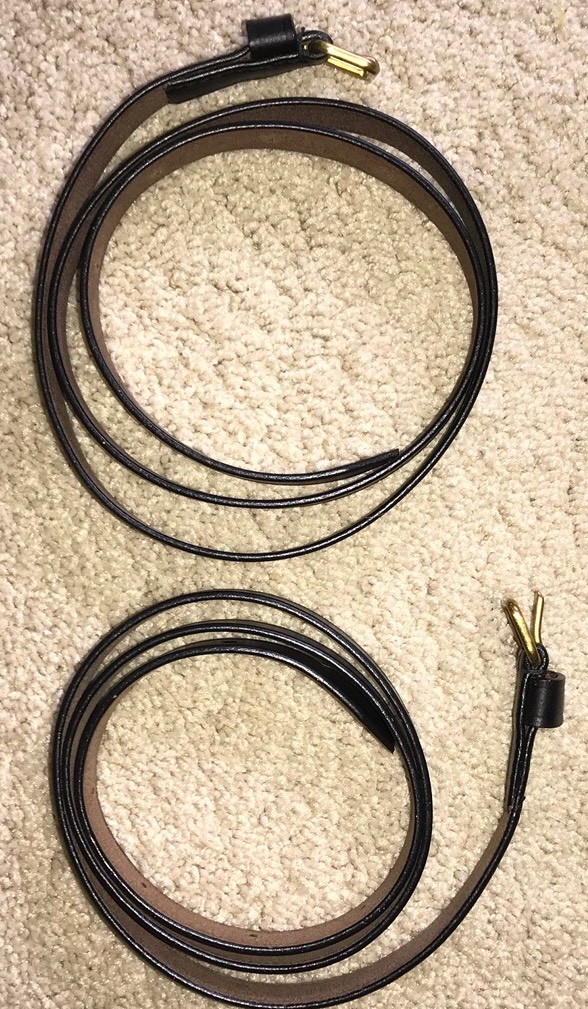 Leather Coat Straps for M1872 Valise Equipment - One Pair