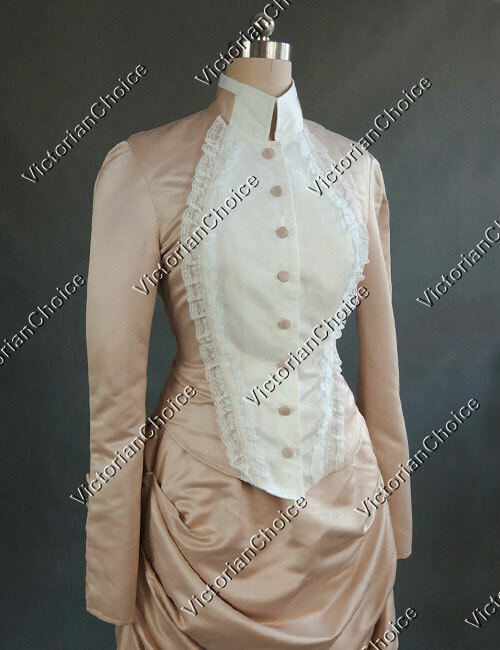 Victorian Edwardian Bustle Vintage Wedding Dress Bridal Gown Riding Habit 139
