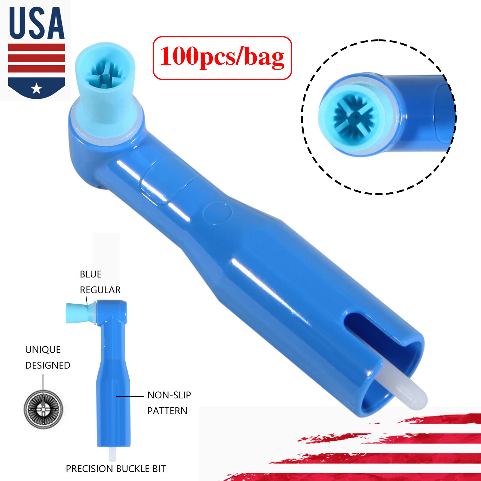 Prophy Angles Firm Cups 100 500/pk Top Quality Dental Disposable Prophy Angle US