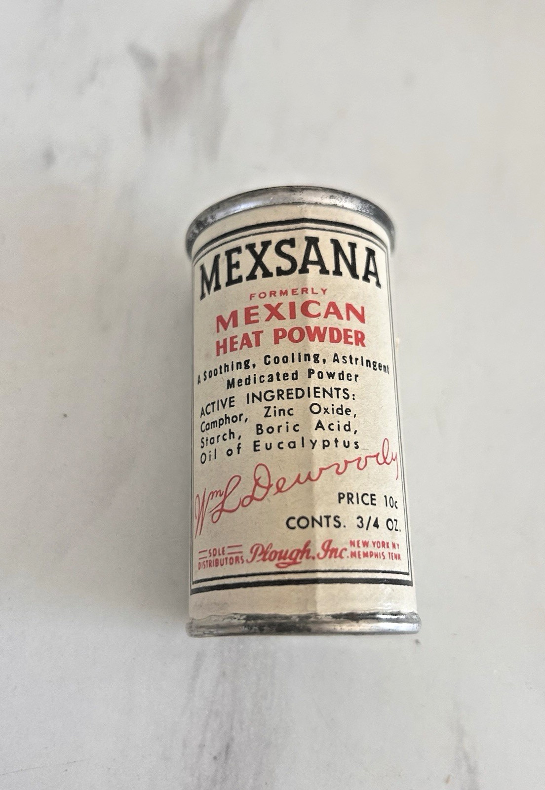 Vintage Mexsana Mexican Heat Powder 10 Cent Size Cans 3/4 Oz Bundle of 12 & Box