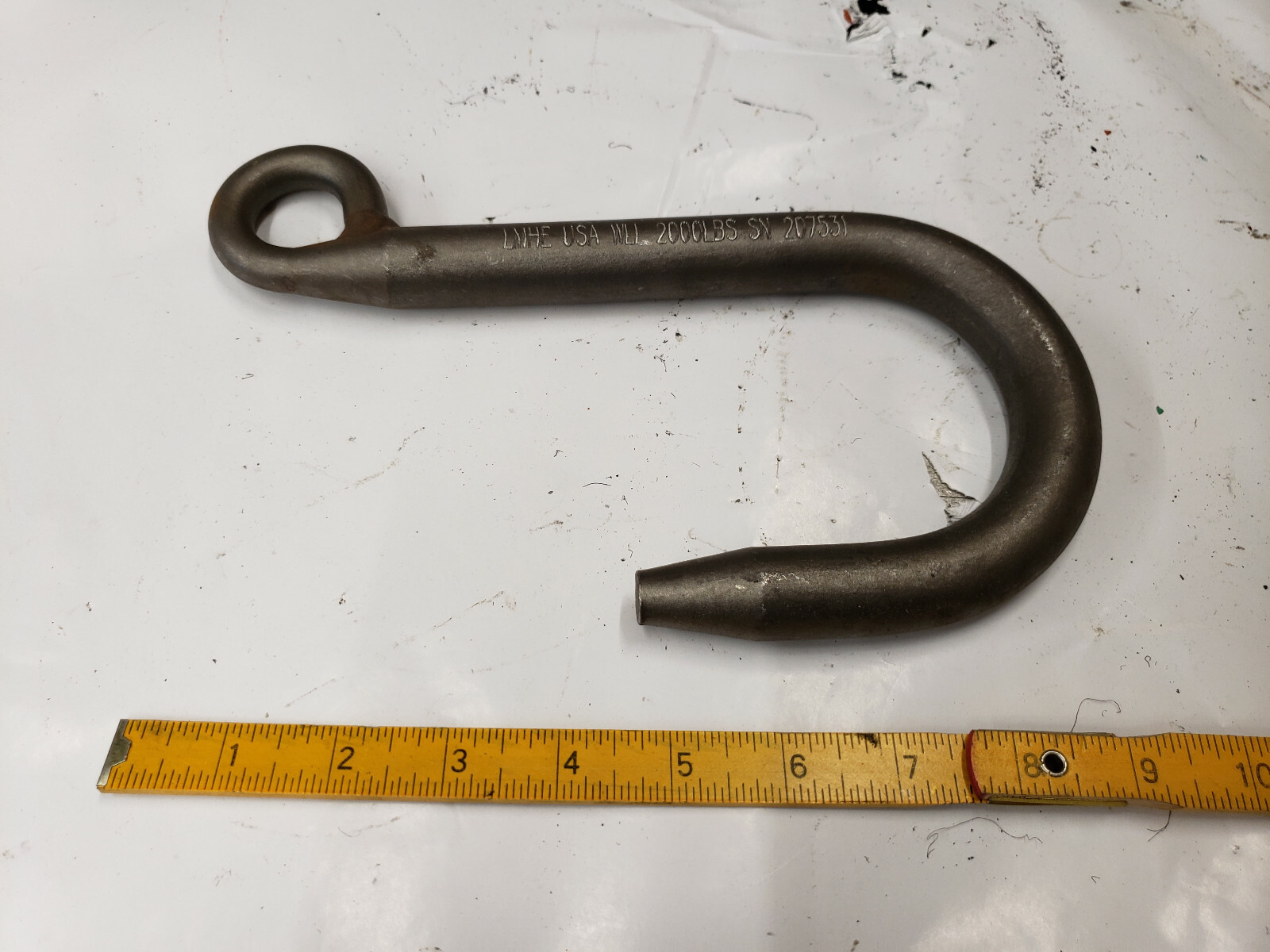 NEW LMHE JC8601 2000 lb Steel Foundry lifting J-Hook 7/8" . x 8-1/2" MADE IN USA