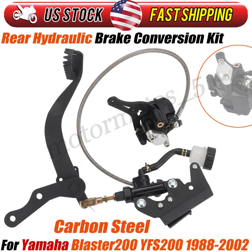For 88-02 Yamaha Blaster YFS 200 Rear Hydraulic Brake Kit Braided Stainless Line