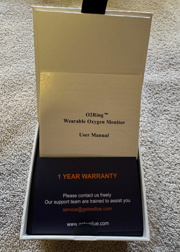 Wellue O2 Ring Rechargeable Wearable 0xygen Monitor Ring & Heart Rate Tracking