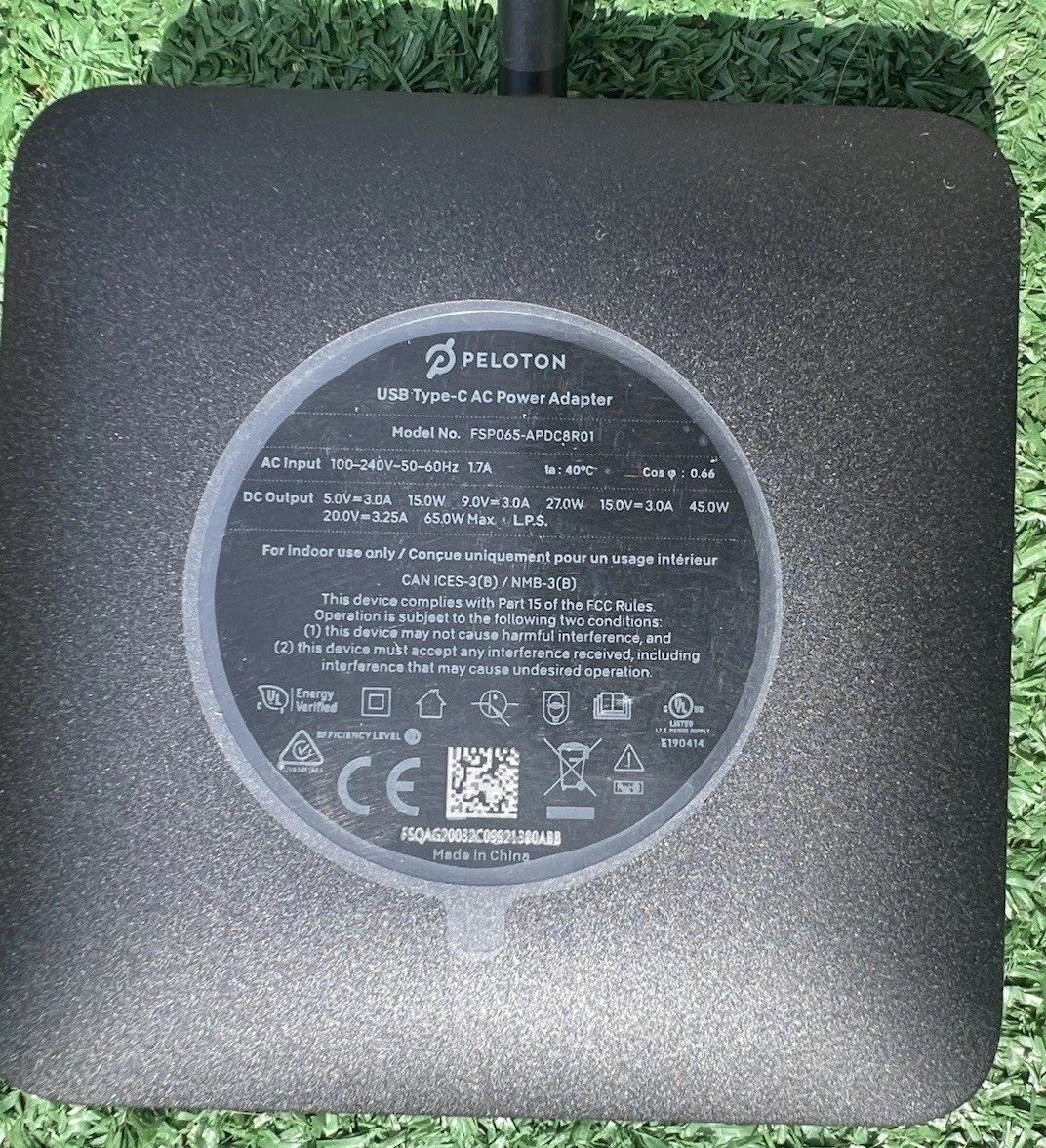 Power Cord Replacement for Peloton Bike+, 65W USB Type-C Fast Charge.