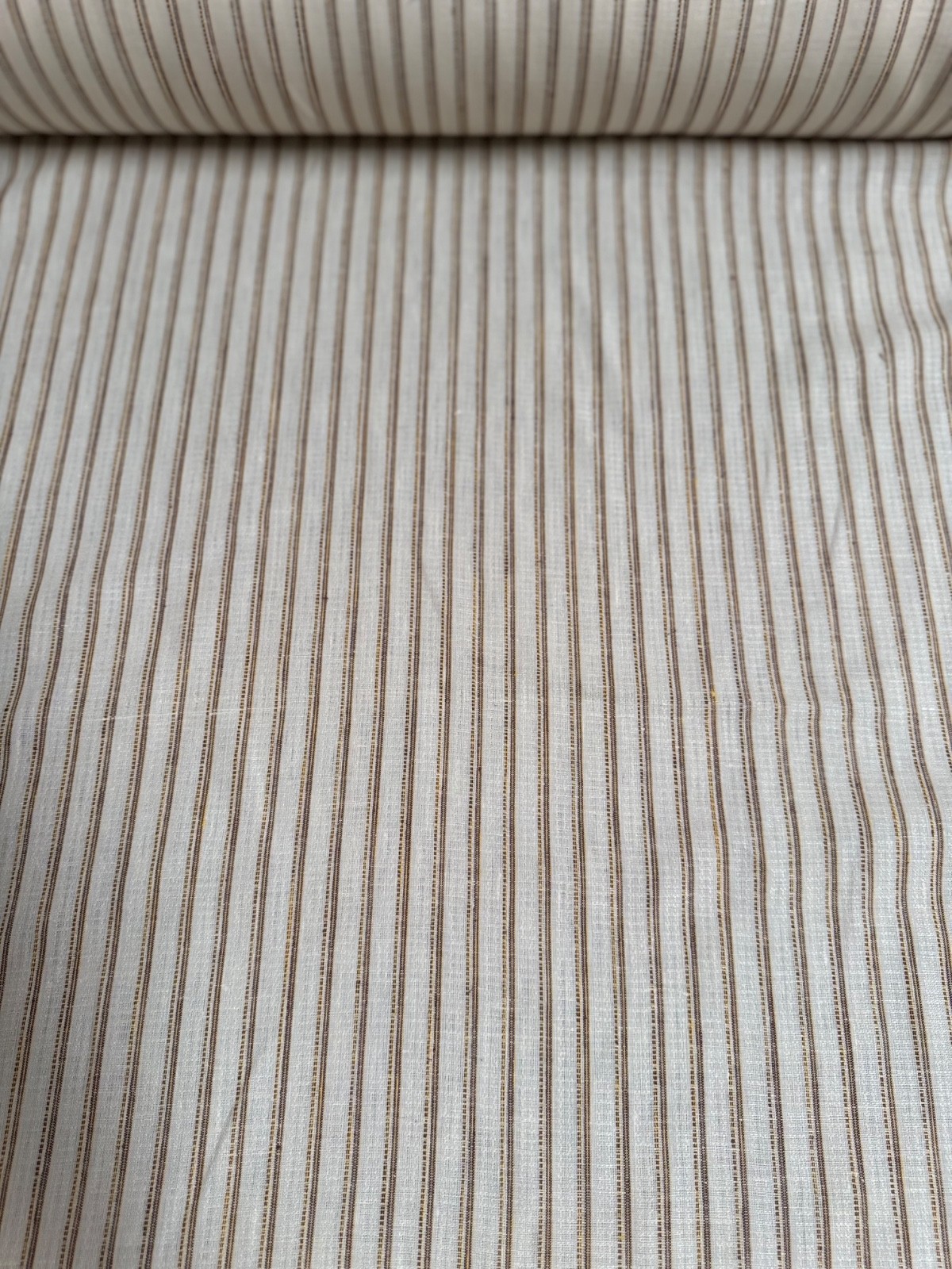 100% Flax Linen Fabric Yarn Dyed Dobby Stripes Muti-Soft Colors 58" Wide BTY