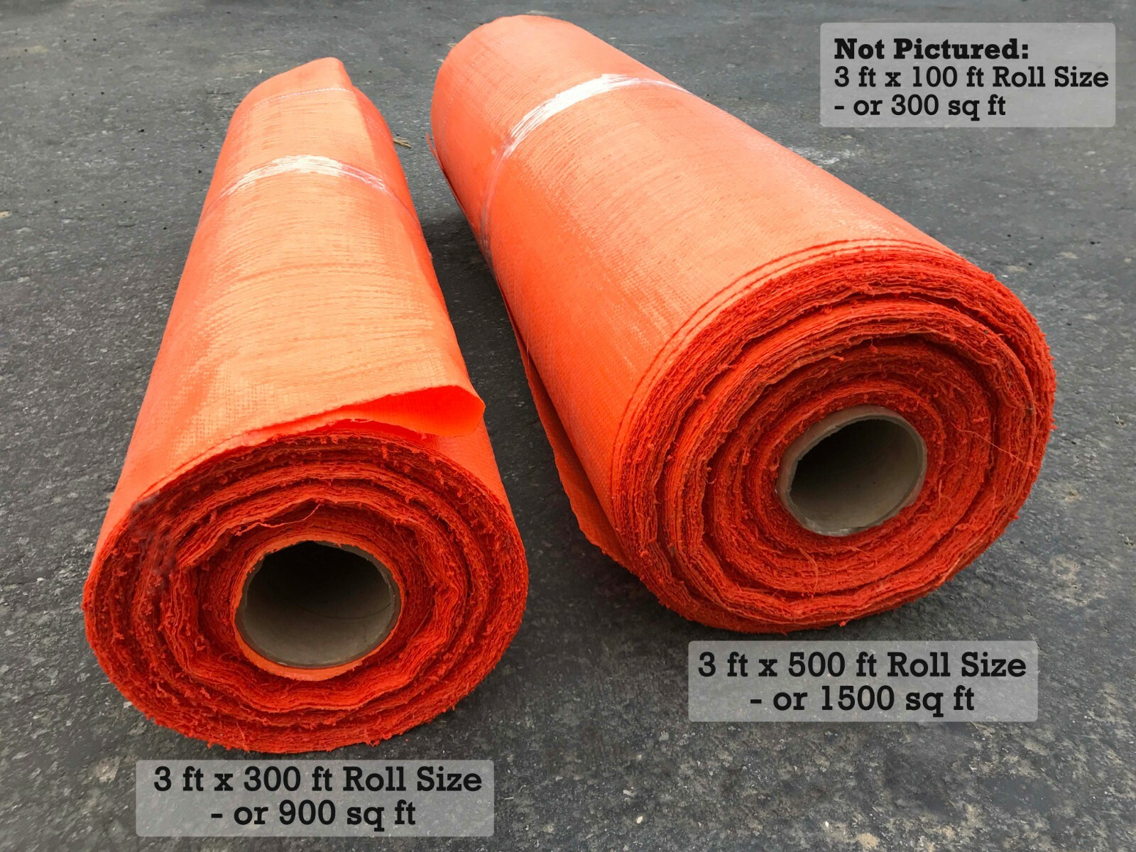 40 Year - Landscape Fabric - Orange Ground Cover Weed Barrier Control