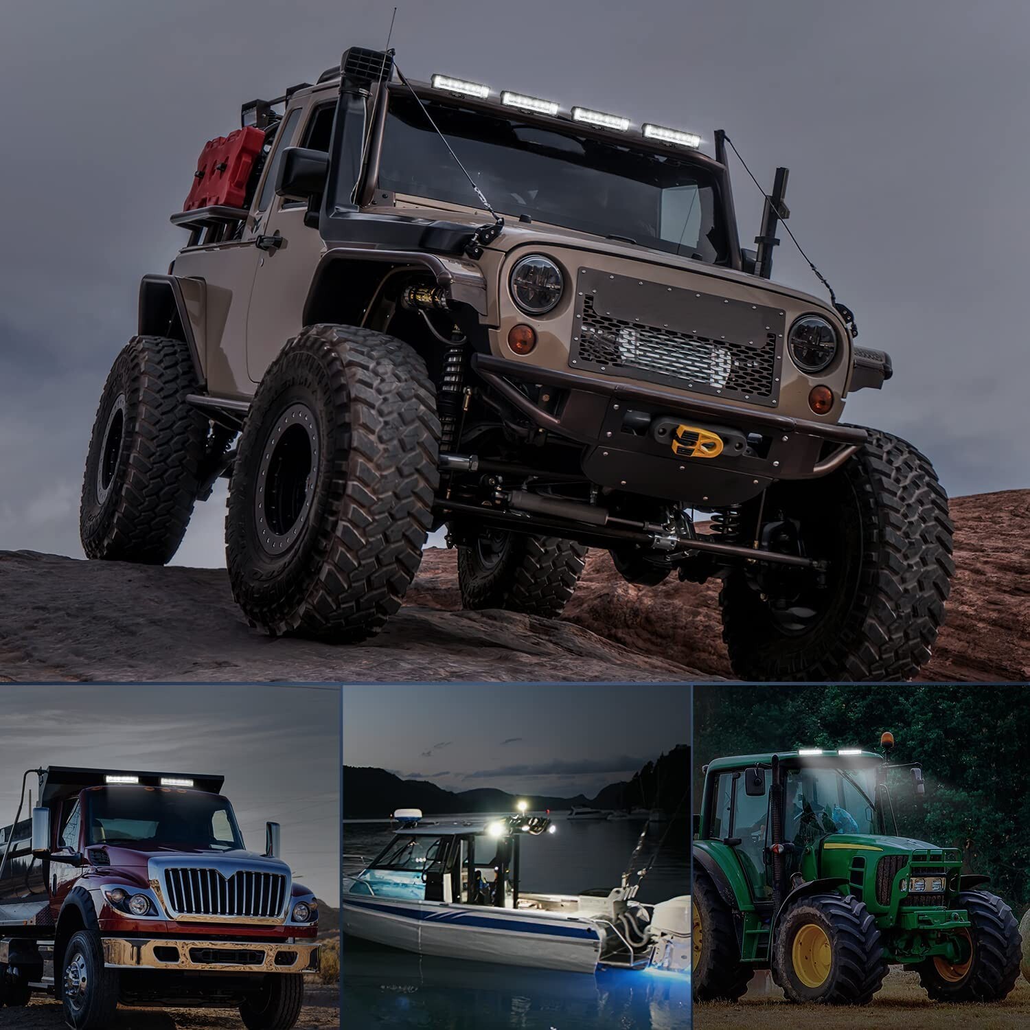 Nilight Side Shooter LED Pods 2PCS 6.5 Inch 60W Flood Spot Beam Combo LED Light