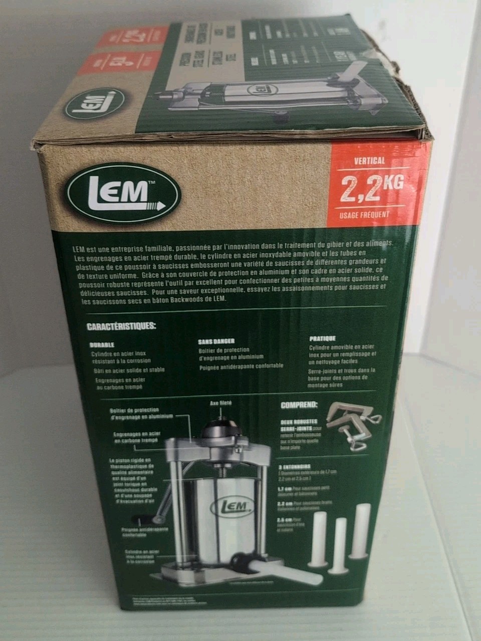 LEM 1606 5 LB Stainless Steel Sausage Stuffer Used With Box