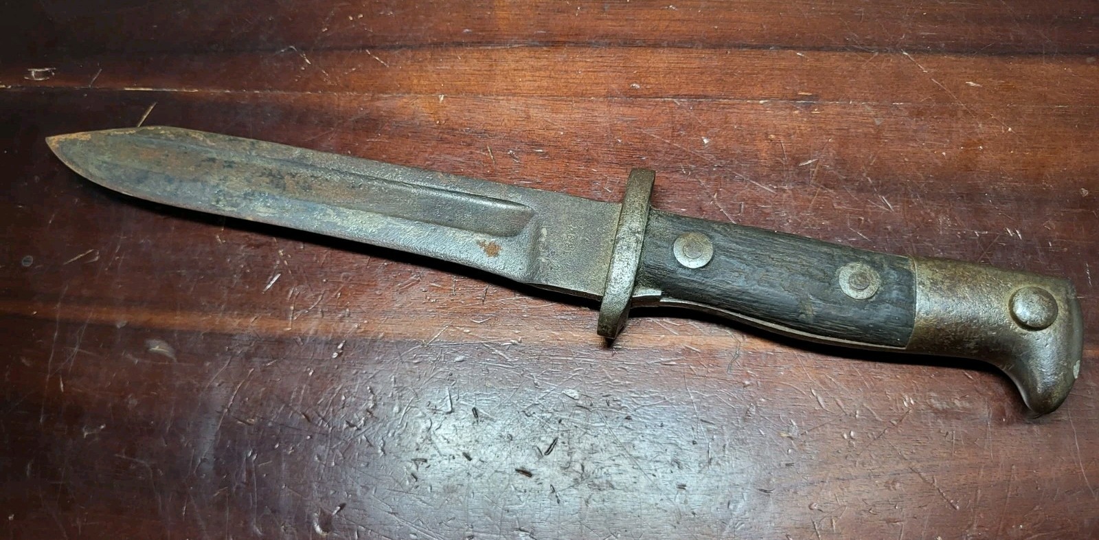 PRE WWI US M1892 KRAG / JORGENSEN BAYONET - DATED 1897 Made Into Trench Knife