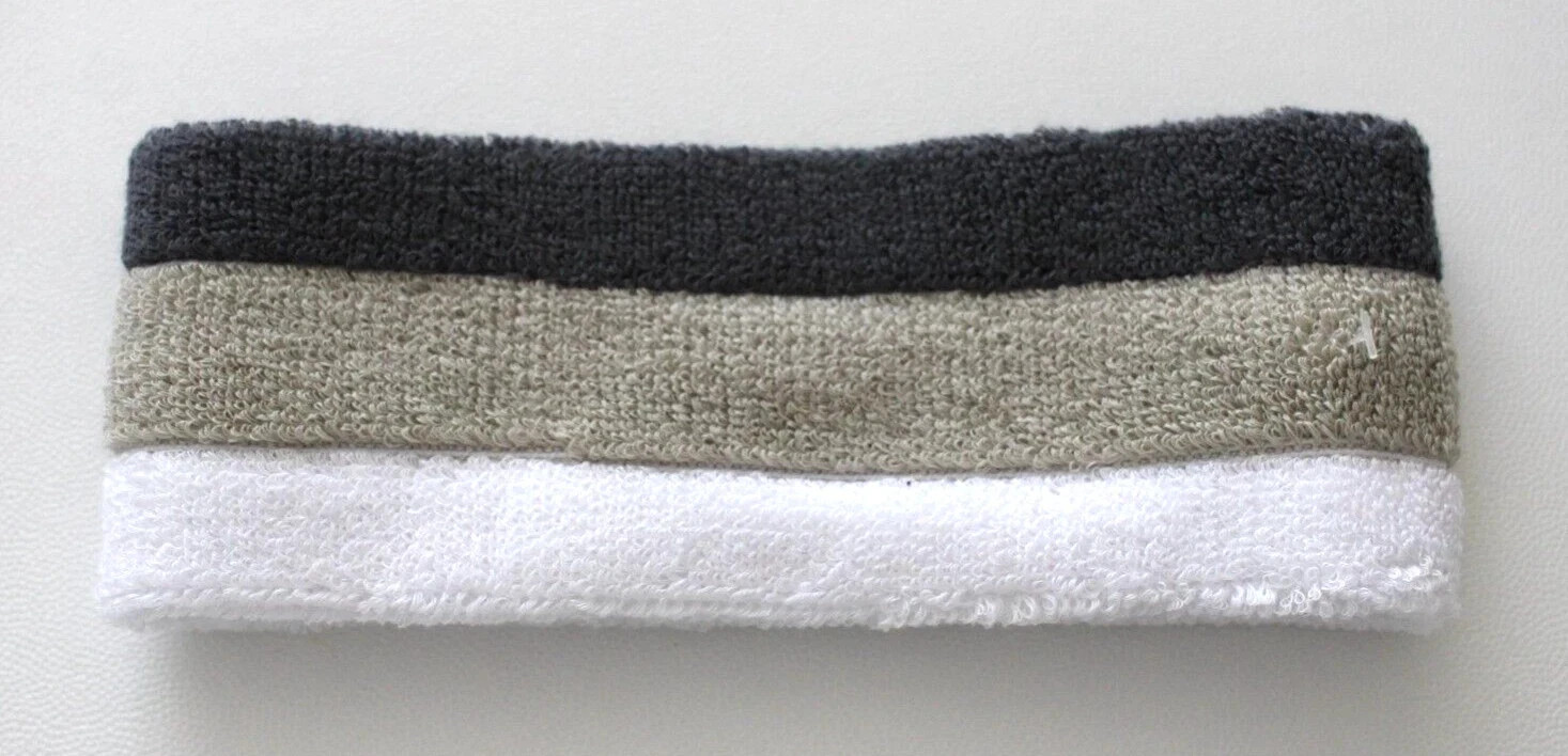 Nike Jordan Terry Headband & Wristbands Set Men's Iron Grey/Stone