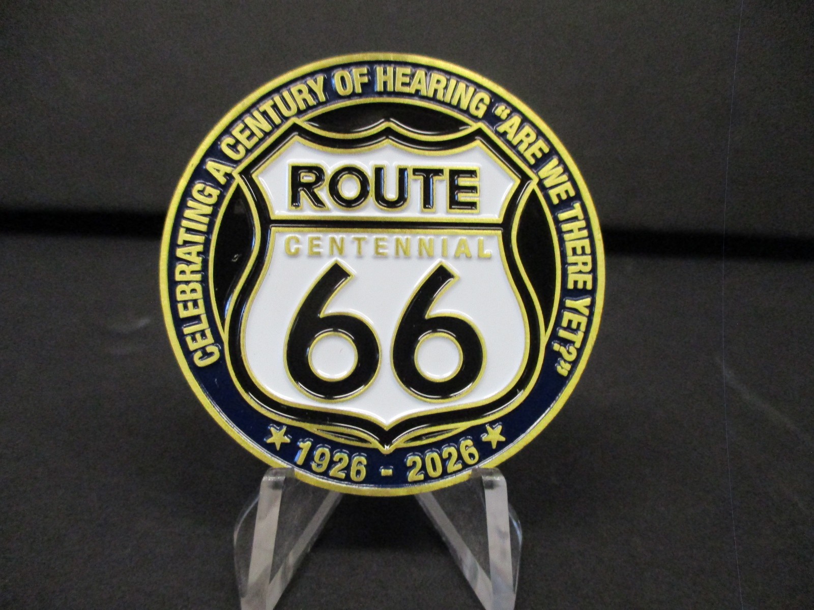 ROUTE 66 100th ANNIV CHALLENGE COIN W/HIGHWAY PATROL LOGOS, L@@K !