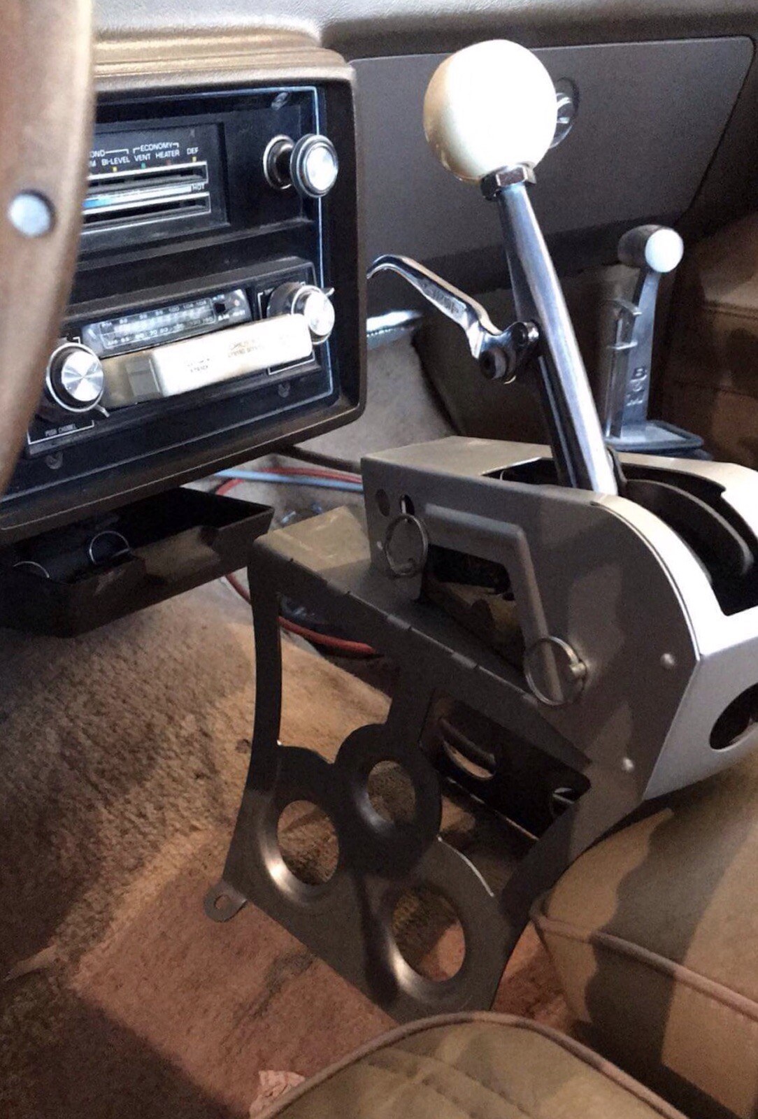 Sheldon Machine 7 in. Tall Tunnel Mount Shifter Stand | B&M, Hurst, TCI, etc.