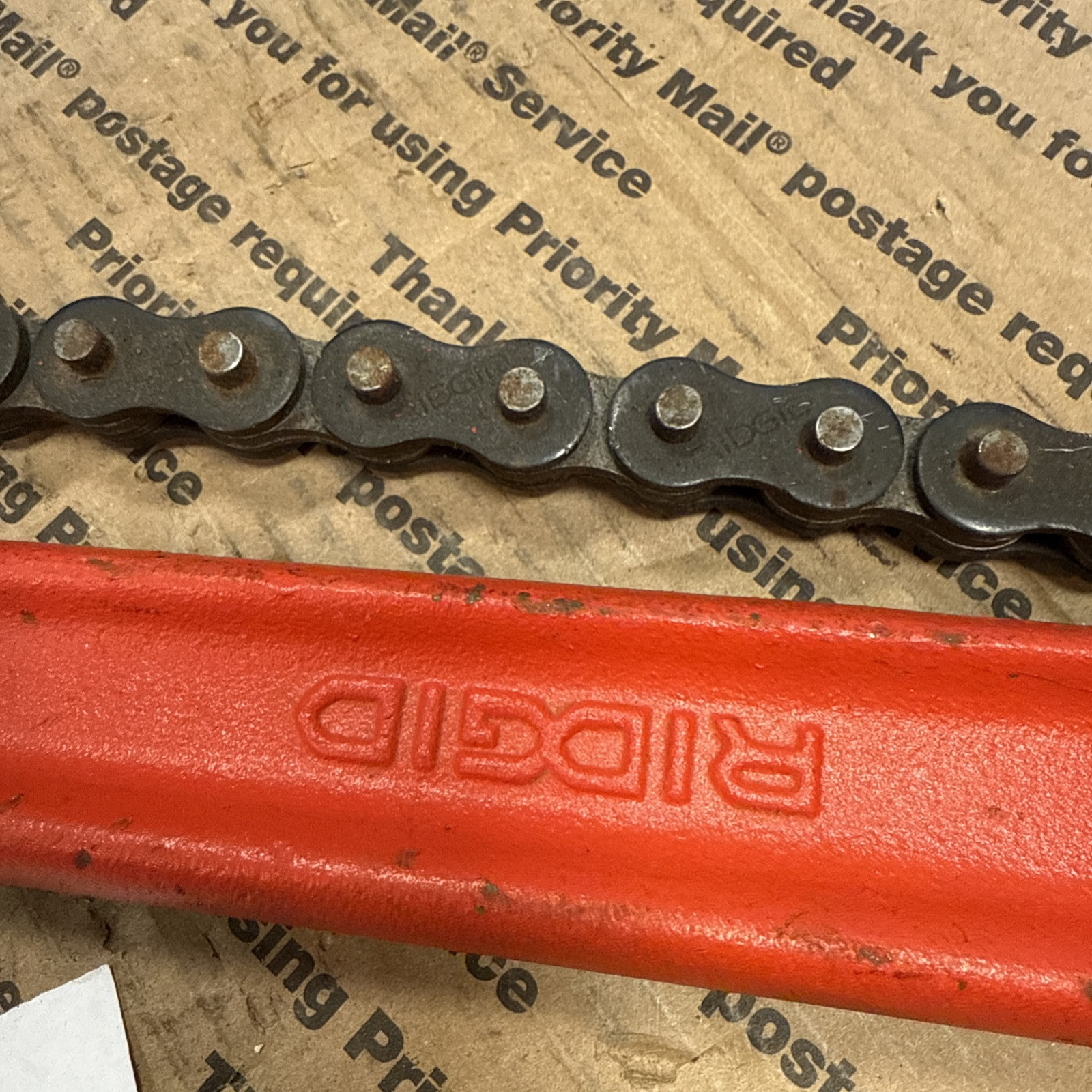 RIDGID Model C-24 Heavy-Duty Chain Wrench 3" New open box Has Paint Scratches