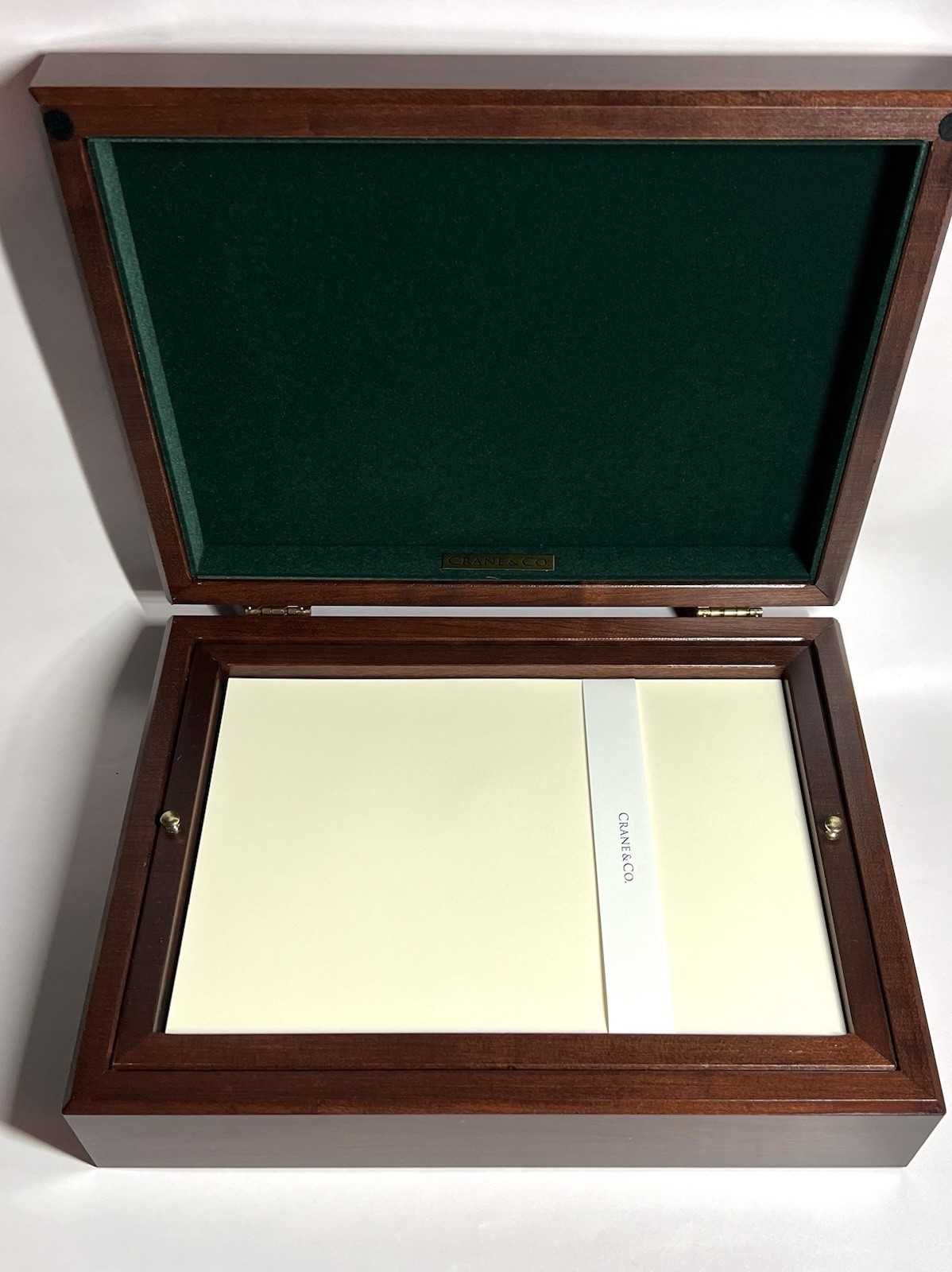 Crane & Co. Large Stationery Cherry Box / Hand made /VHTF