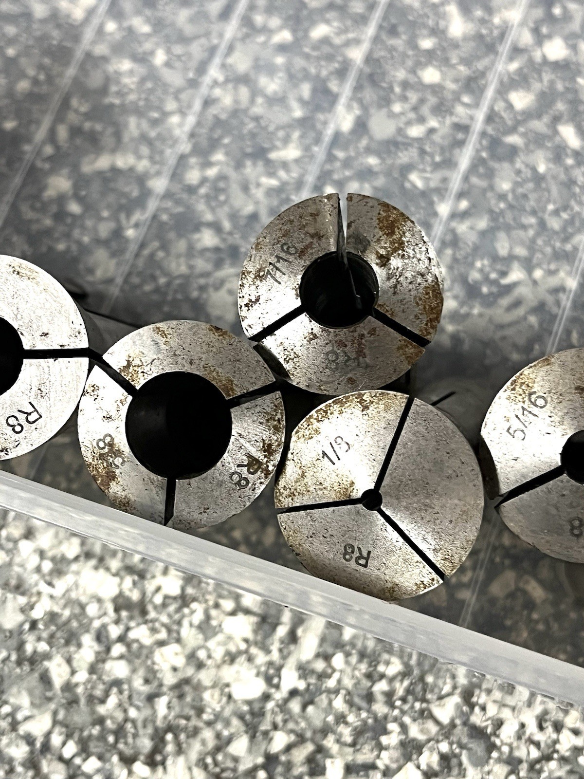 Vintage lot of 11 R8 Collets