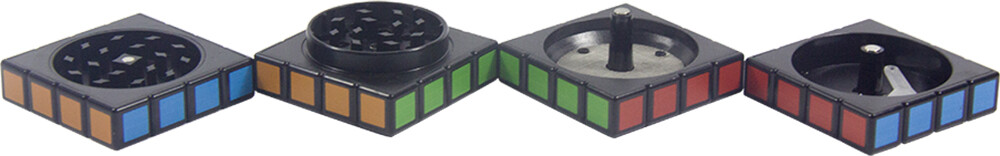 2.3" 4 PC Cube Shape Aviation Tobacco Herb Spice Grinder Smoke Crusher