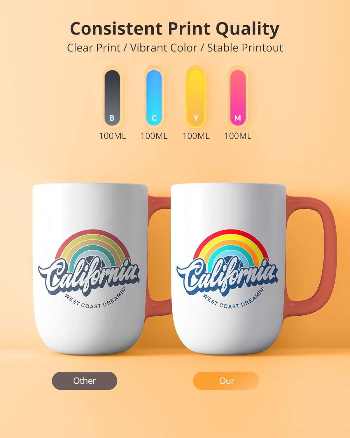 400ML Hiipoo Sublimation Ink with Heat Tape Refill for ET-2400 ET-2720 ET-2800