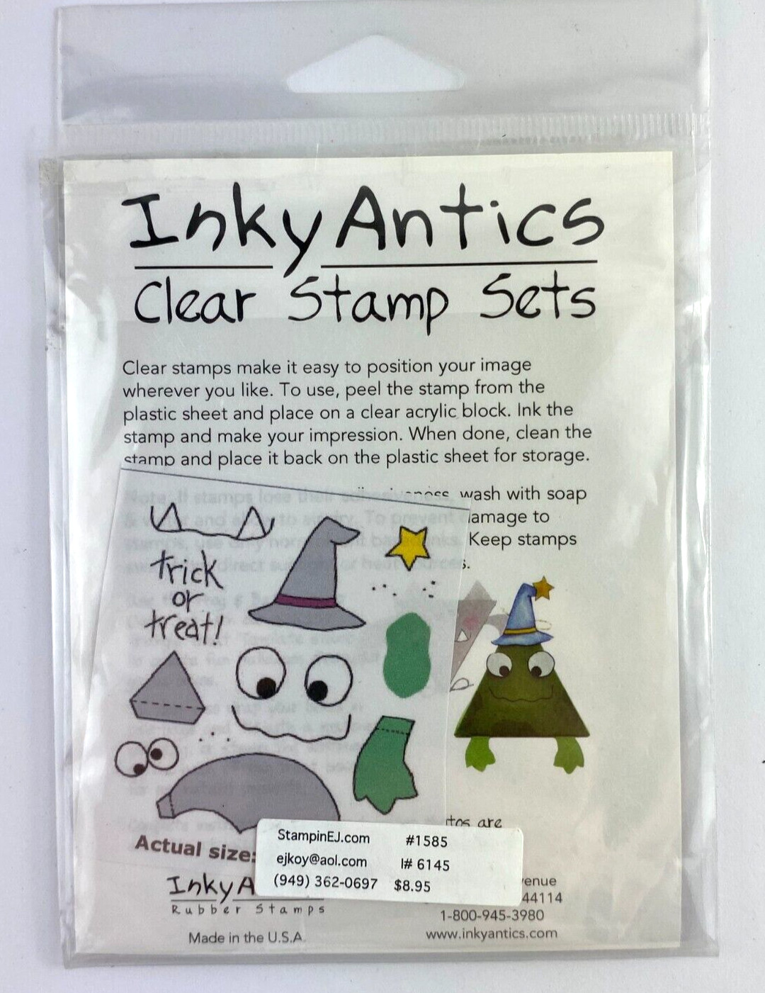 Inky Antics Stamp Set - Frog & Batty Maker - 10992SC - Clear - Halloween