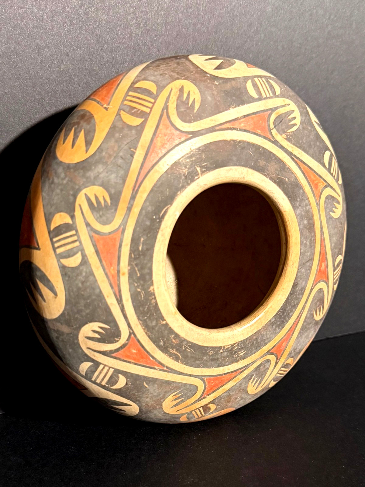 FANNIE NAMPEYO (HOPI PUEBLO,1900-1987) POLYCHROME POTTERY SEED JAR, EXCELLENT!
