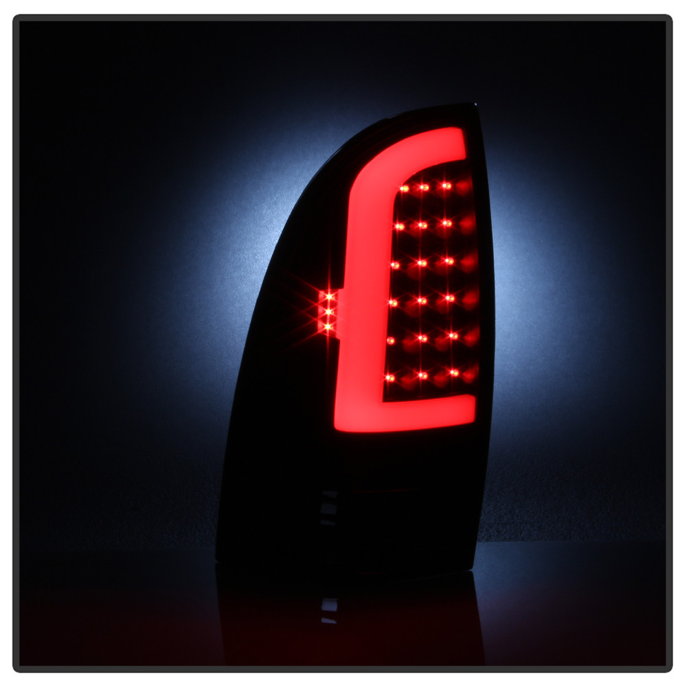 For Black Smoked 2005-2015 Toyota Tacoma LED Tube Tail Lights Lamps Left+Right
