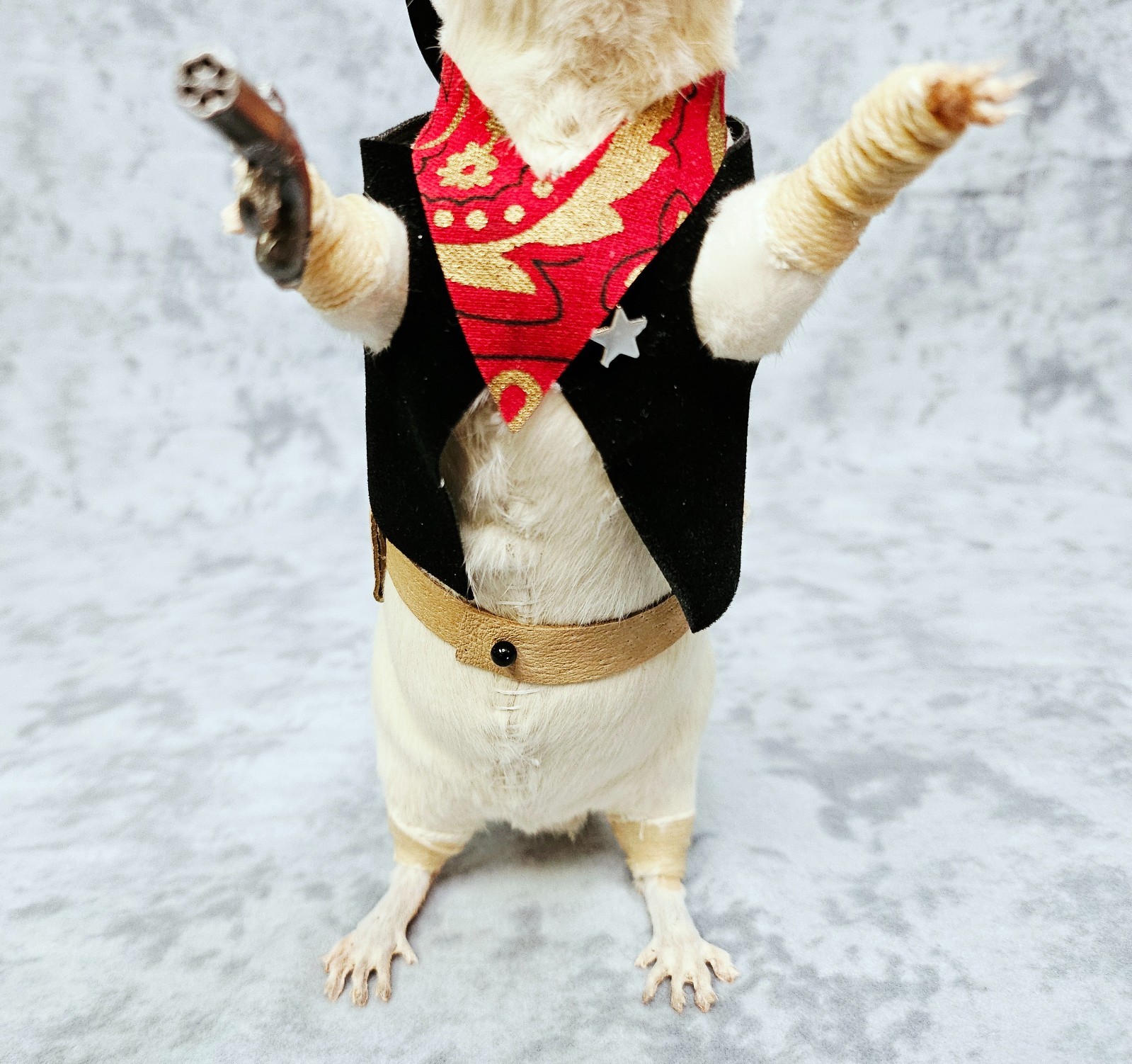 Rat Taxidermy Cowboy Sheriff Rat