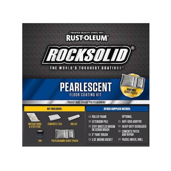 Rust-Oleum 306328 RockSolid 128 Fl Oz Smoky Blue Pearlescent Floor Coating Kit