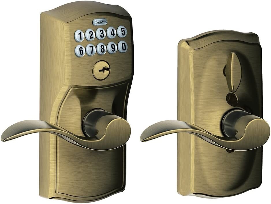 SCHLAGE FE595 CAM 609 ACC Camelot Keypad Entry with Flex-Lock and Accent Levers