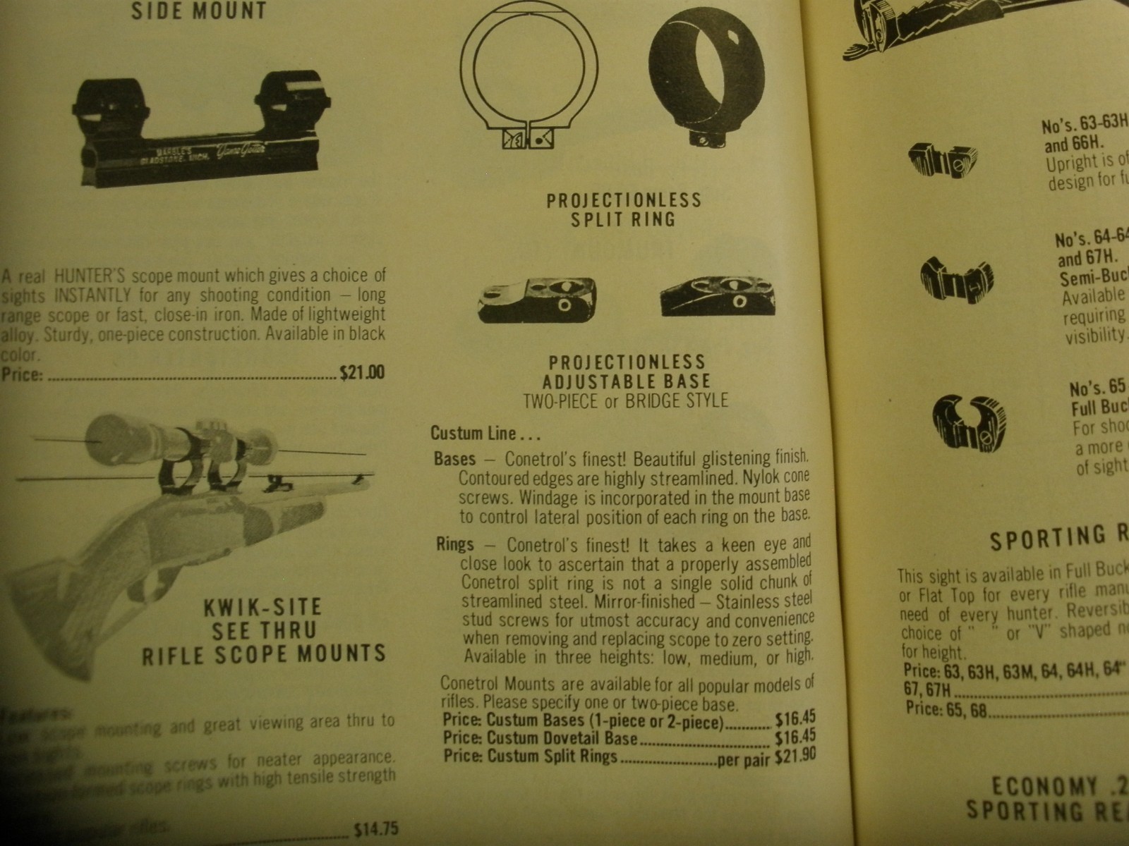 CONETROL bases and 1" Ring set for SAKO Monoblock Receiver FORRESTER FINNBEAR +