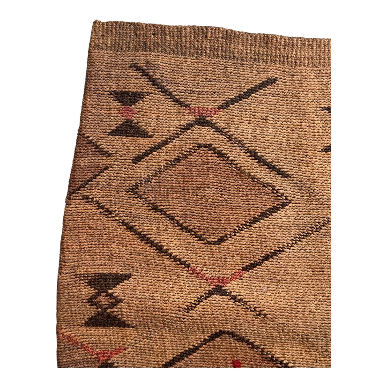 Antique Native American Plateau Nez Perce Double Sided Corn Husk Flat Bag