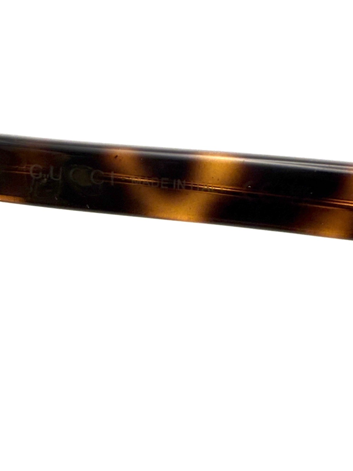 Gucci GU0750O 002 Black & Gold Eyeglasses frame Tortoise Temples 56mm New