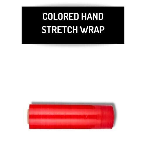 1 Roll 18" x 1500' (80 Gauge) Bundling Stretch Film Hand Shrink Wrap, Dark Red