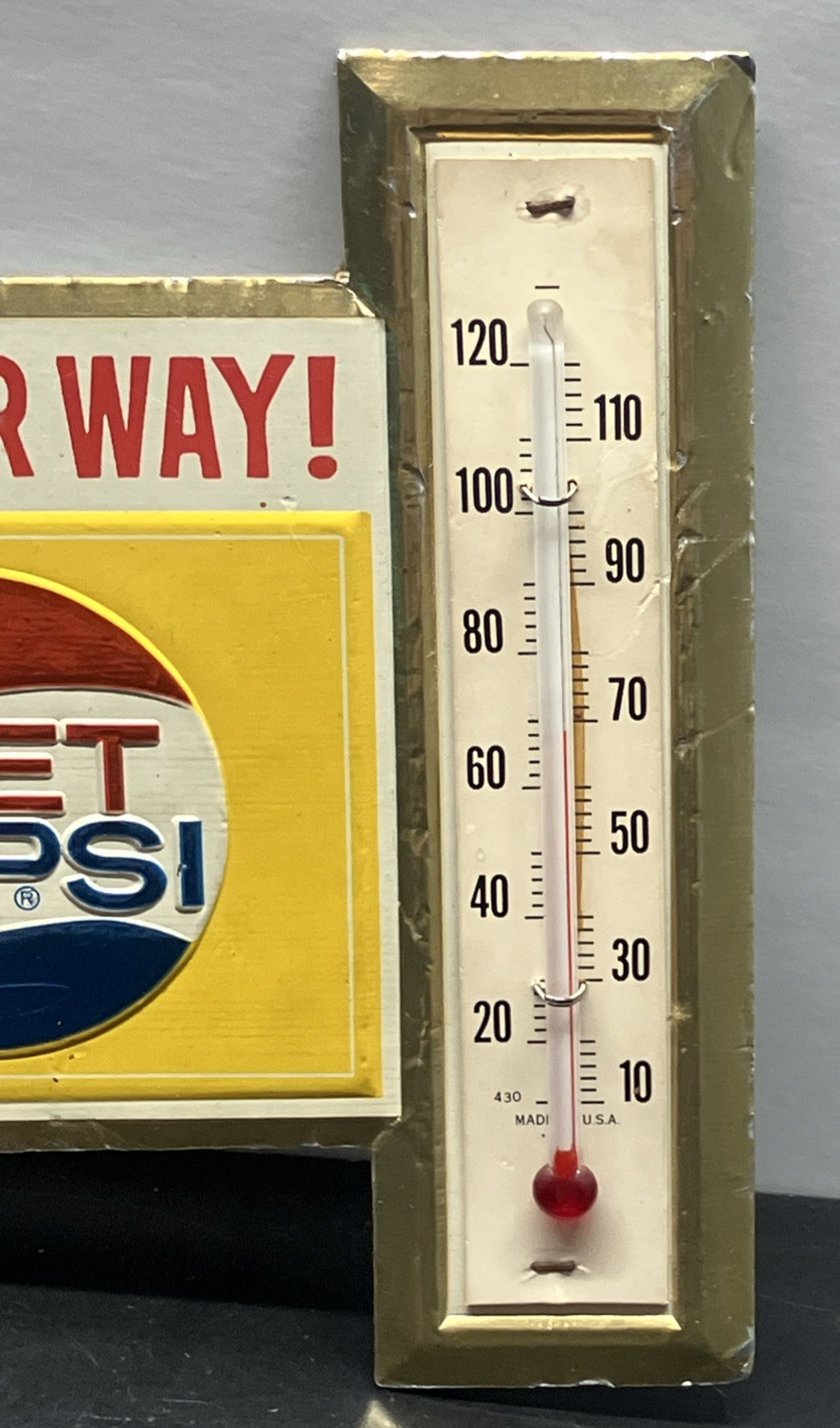 Vintage Enjoy Pepsi - Cola Either Way! Advertising Diet Pepsi - Made in USA