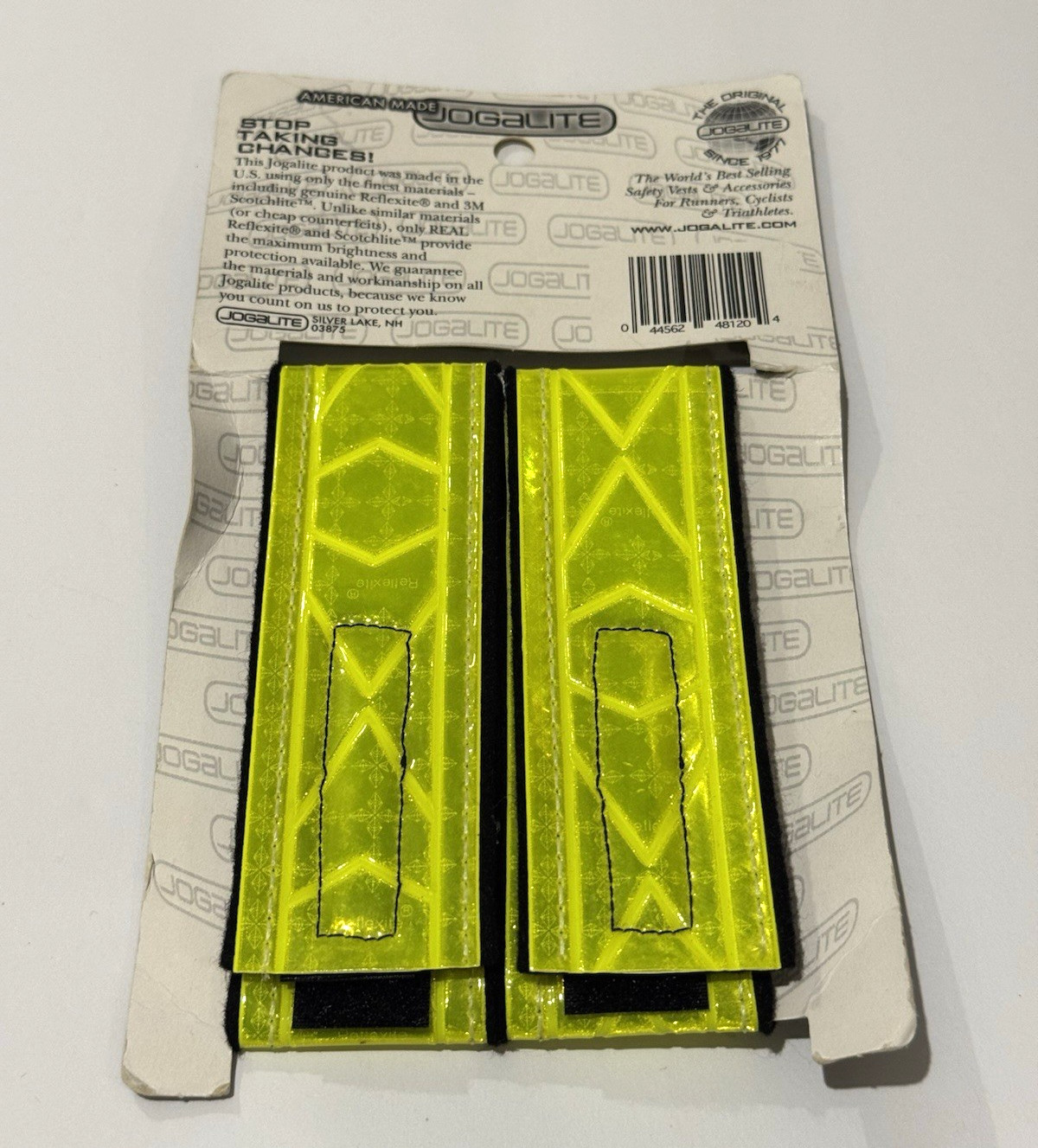 Jogalite Reflective Leg Bands Workout Walking Safety Yellow Work USA NEW READ