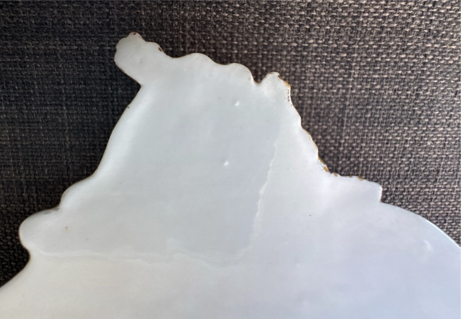 antique c. 1900 AK CD LIMOGES gilt porcelain letter holder desktop accessory