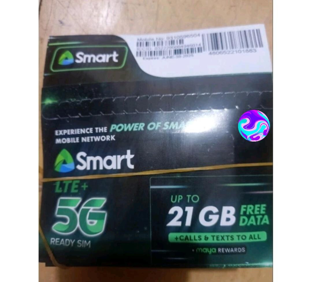 Smart Prepaid Sim Card Philippines Triple Cut 5G Ready Sim Get Up To 21 GB Data