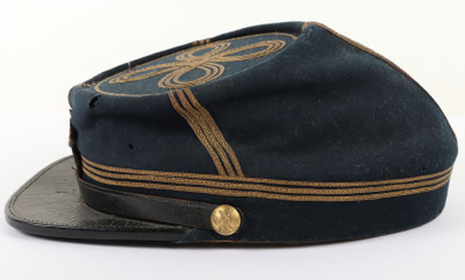 Civil War Union Chasseur Officer Kepi–28th Infantry, Major’s Bullion Insignia