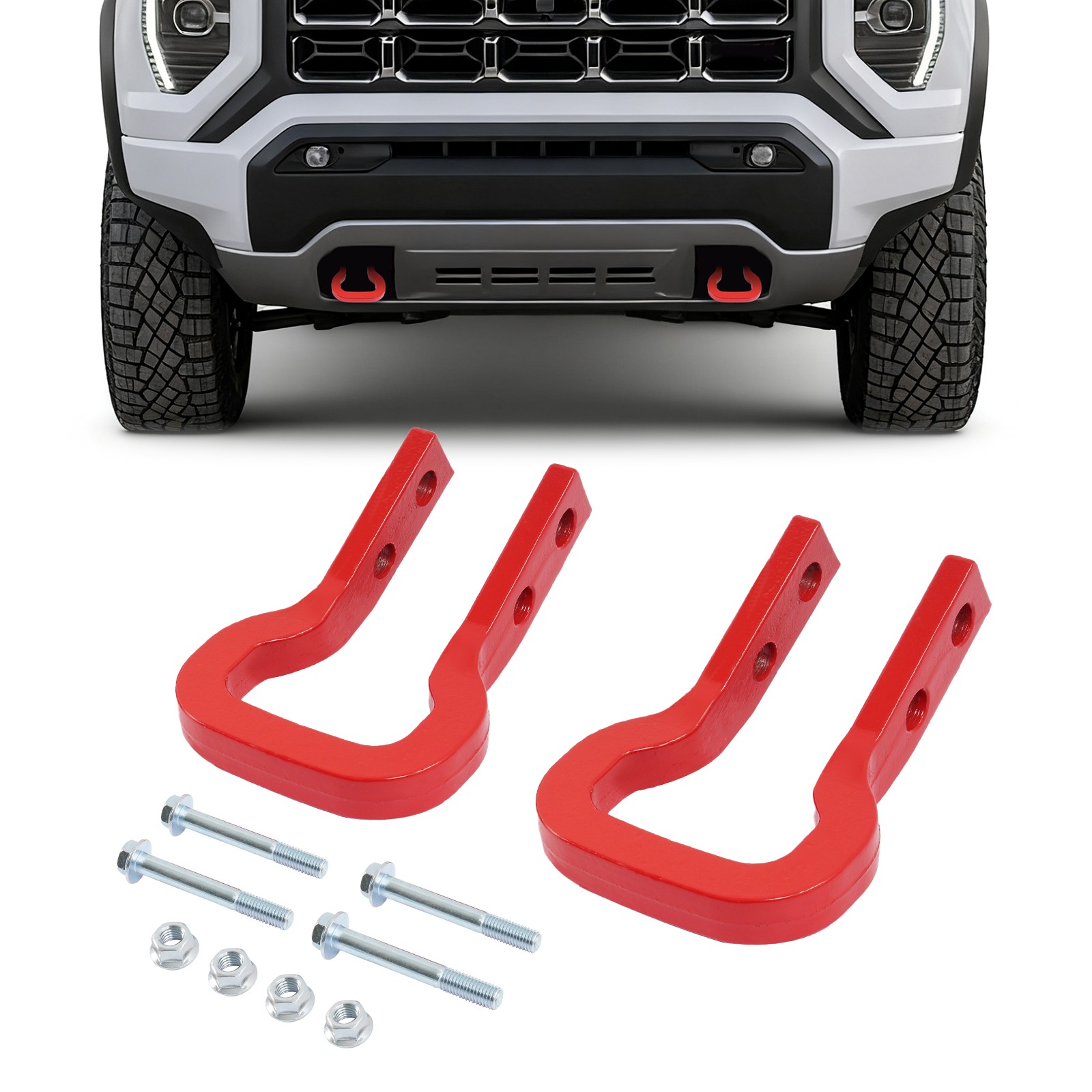 #85137122 Pair Front Recovery Tow Hook For Chevy Colorado 23-26 GMC Canyon 23-26