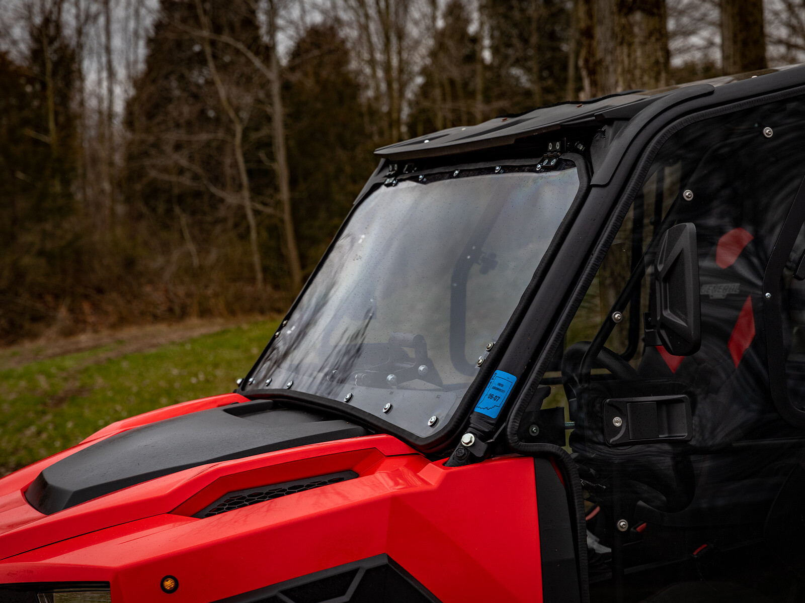 SuperATV Scratch Resistant Flip Windshield for Polaris General 1000 (2017+)