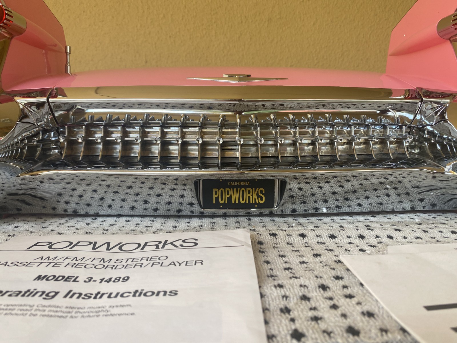 Vintage Boombox CADILLAC RADIO By Popworks 3-1489 Cassette AM FM ***SEE VIDEO***