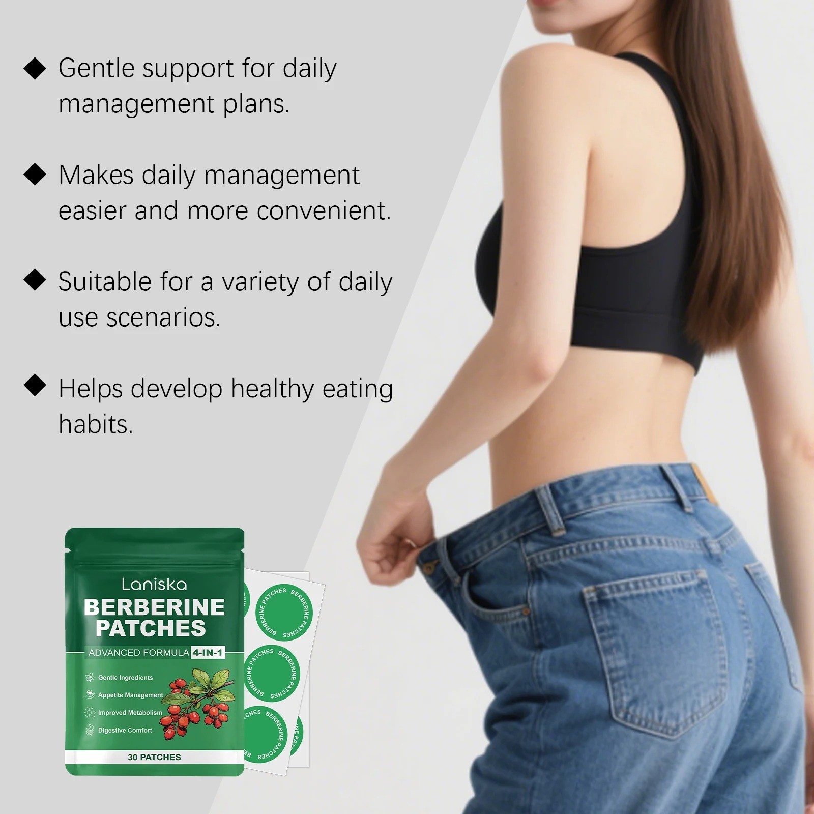 Berberine Patches 30 Patches 1 Month Supply