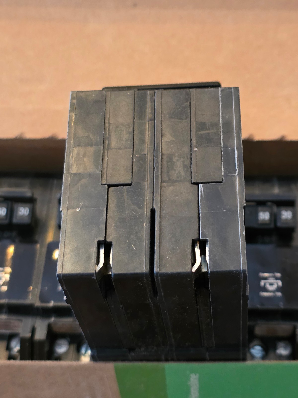 Homeline HOMT230250CP 1 30 Amp and 1 50 Amp 2 Pole Quad Tandem Circuit Breaker