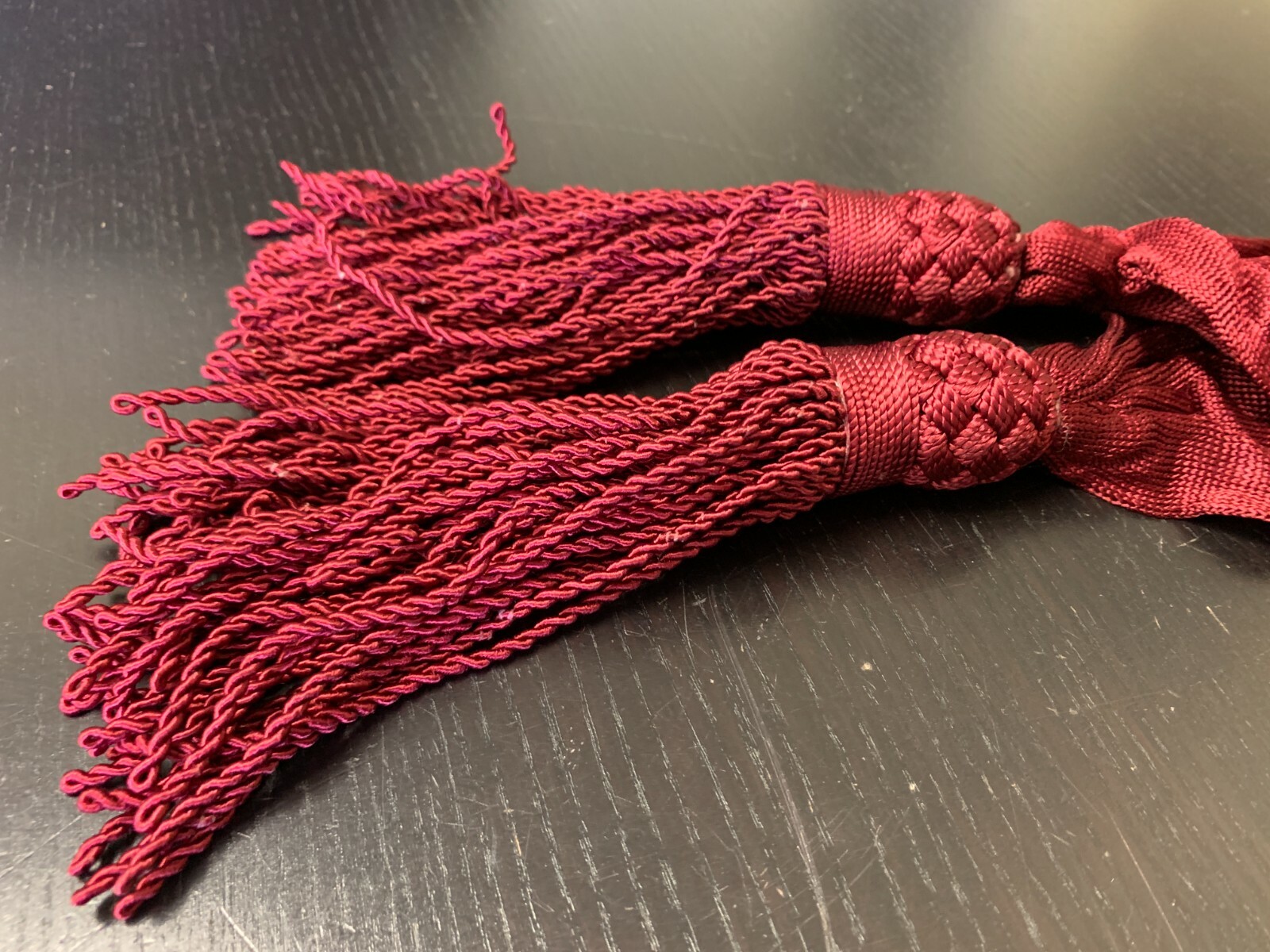 Civil War WINE / MAROON Colored Staff Officer SILK Sash - 90" long - NEW