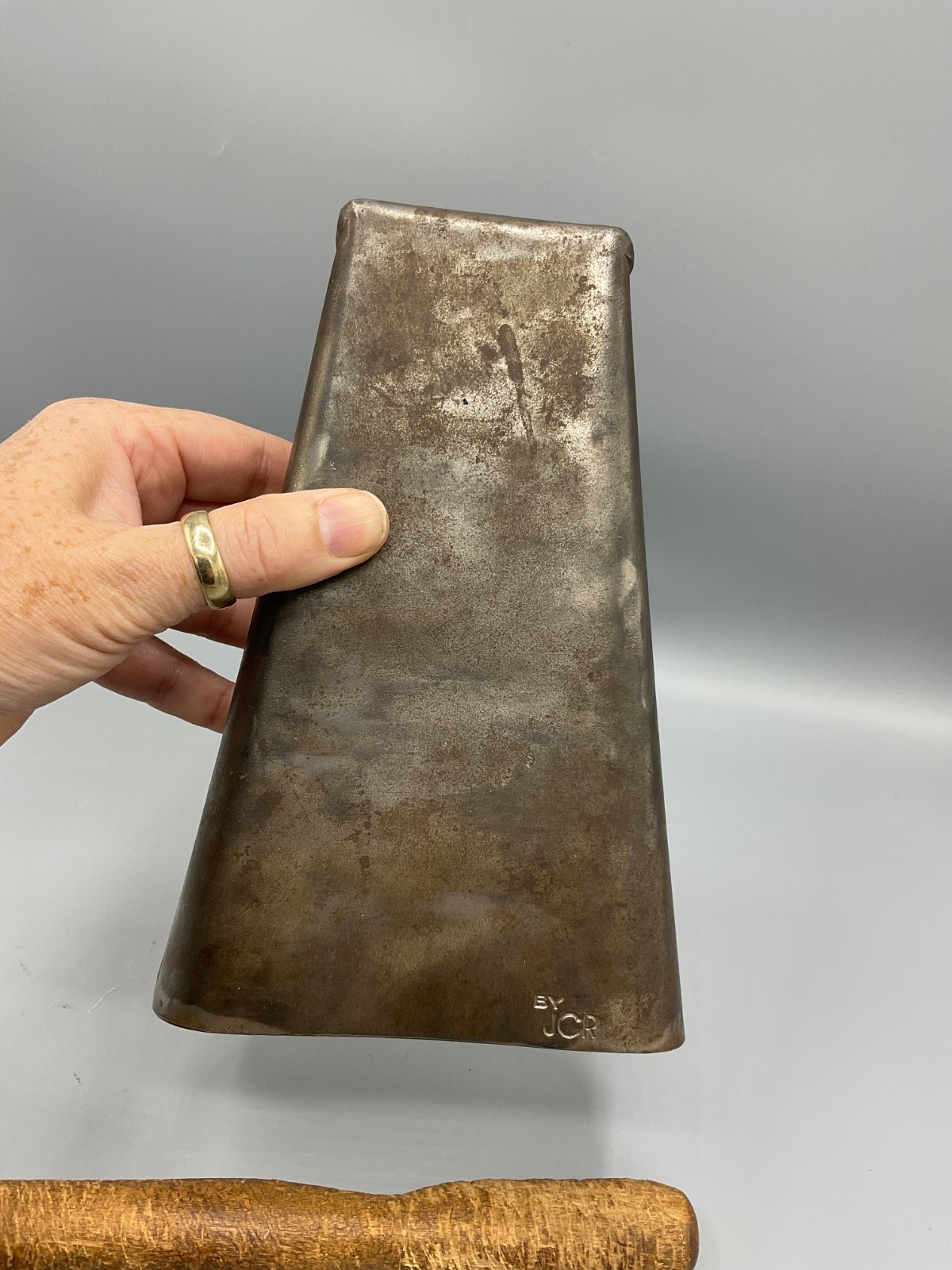 Vintage JCR Percussion Cowbell Bronx NY by J.C.R. with Stick